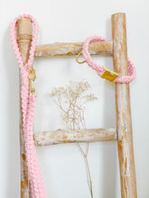 Load image into Gallery viewer, Light Pink Macrame Leash AND Collar Bundle