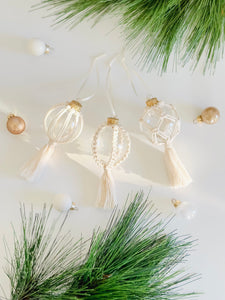 Macramé Bulb Ornament Set